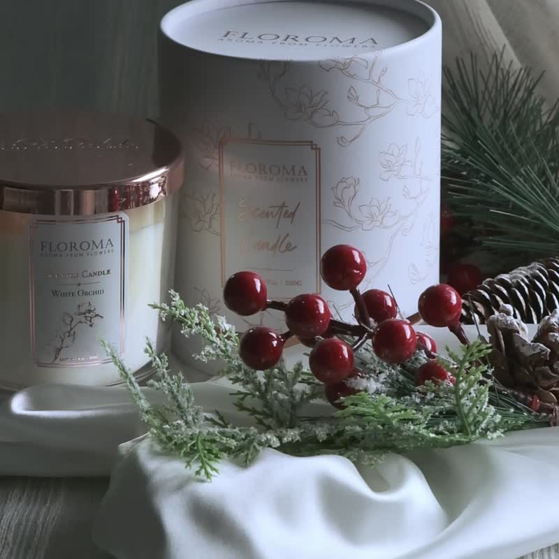白兰花香薰蜡烛 White Orchid Scented Candle - 蜡烛/烛台 - 其他材质 白色