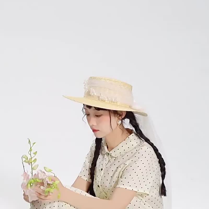 云中西西里 黑白 波点 荷叶设计 上衣半裙套装 - 女装衬衫 - 棉 白色