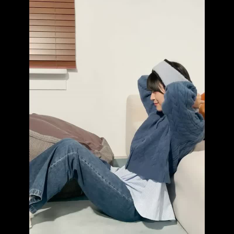 仿羔羊绒双面耳罩  绑带耳罩 双面耳罩 - 帽子 - 聚酯纤维 卡其色