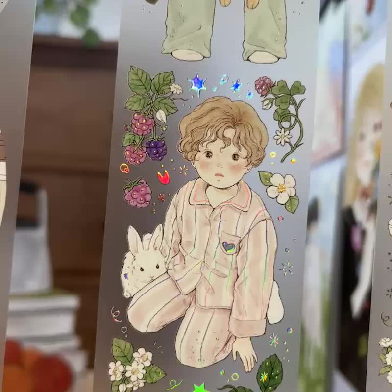 附赠春金宠物胶带的兔子 - 纸胶带 - 其他材质 绿色