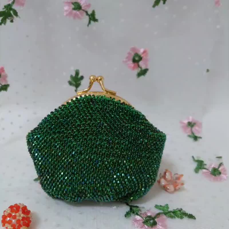 贝壳口金珠包 DIY 材料包 编织/钩针/口金珠包/零钱包/小零钱包 - 编织/刺绣/羊毛毡/裁缝 - 玻璃 多色