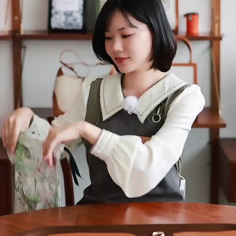 蠢小鱼防尘袋改造diy琴谱包牛皮手工包自制材料包单肩包斜背包 - 手提包/手提袋 - 真皮 多色