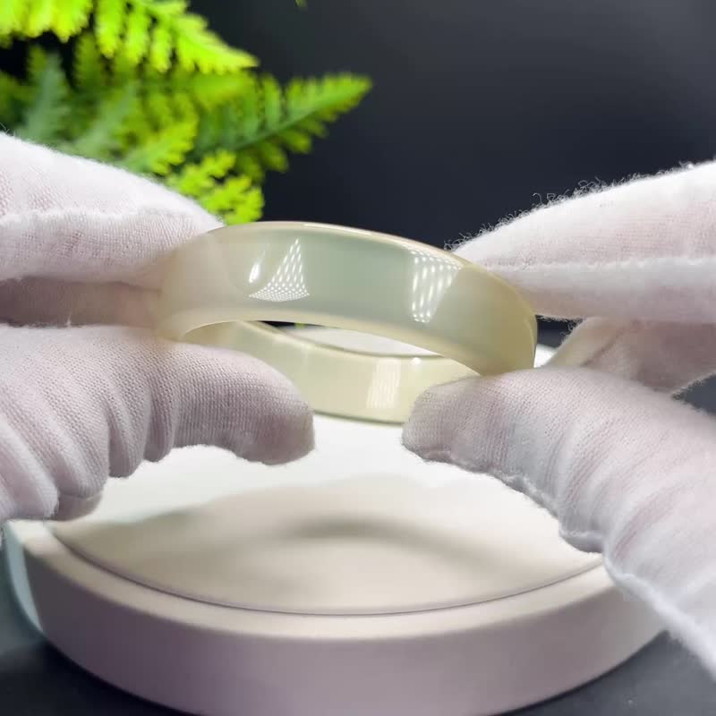 高品质 蜂蜜水玛瑙手镯 48MM 高冰玻璃体方条起刚 吉祥温馨甜美 - 手链/手环 - 半宝石 