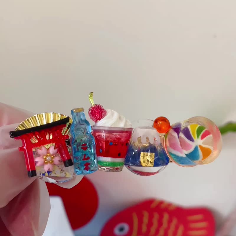 西瓜冰发夹 - 发饰 - 树脂 多色