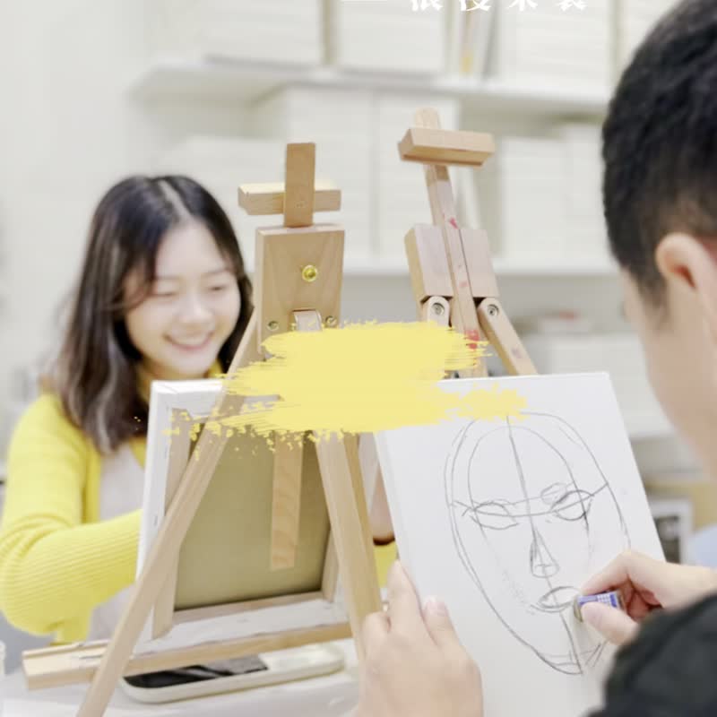 情侣体验 / 浪漫来袭 / 情人互画 / 肖像画 / 文化币 - 插画/绘画/写字 - 压克力 