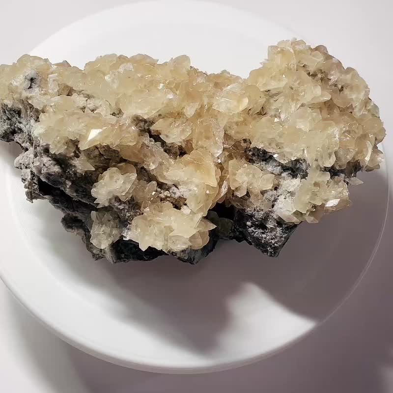 Crystal Corner 隅石丨黄方解石花型晶簇245丨净化丨疗愈水晶法宝 - 摆饰 - 水晶 