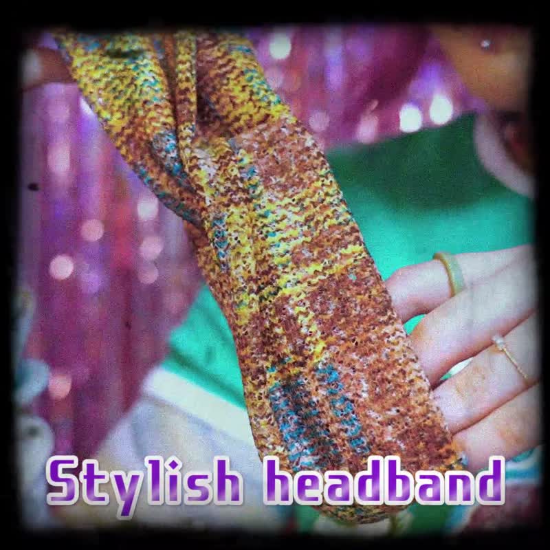 Goodie Bag / Y2K风格 / 特色织布发带 / 联乘 / 熊啤啤手工珠链 - 发饰 - 棉．麻 多色