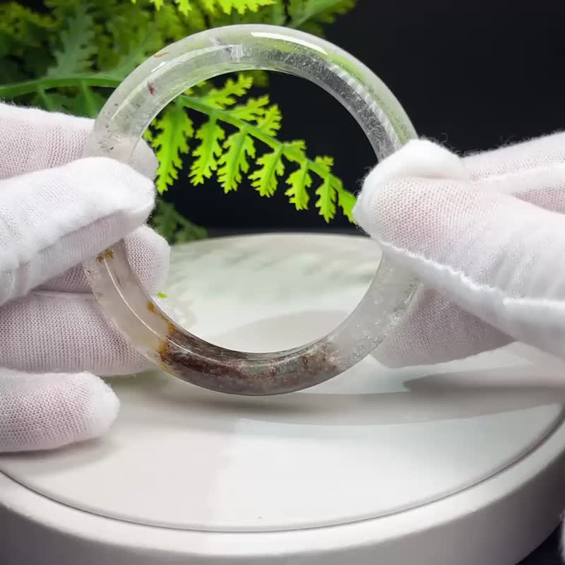 高品质 四季幽灵水晶手镯 56MM 晶体冰透 异象石英手环 平安平和 - 手链/手环 - 水晶 