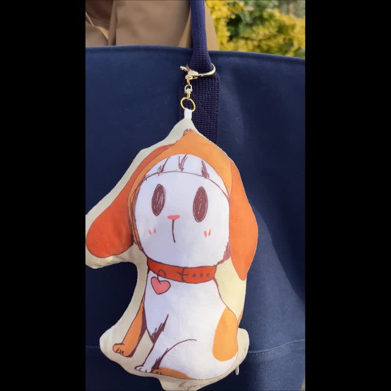 Hipster Creamy 动物插画系列: 狗仔公仔挂饰 - 玩偶/公仔 - 聚酯纤维 咖啡色