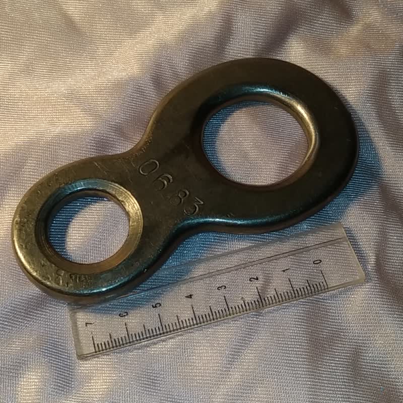 老式钛索具板 8 字形下降器攀岩速降装置 - 其他 - 其他金属 银色