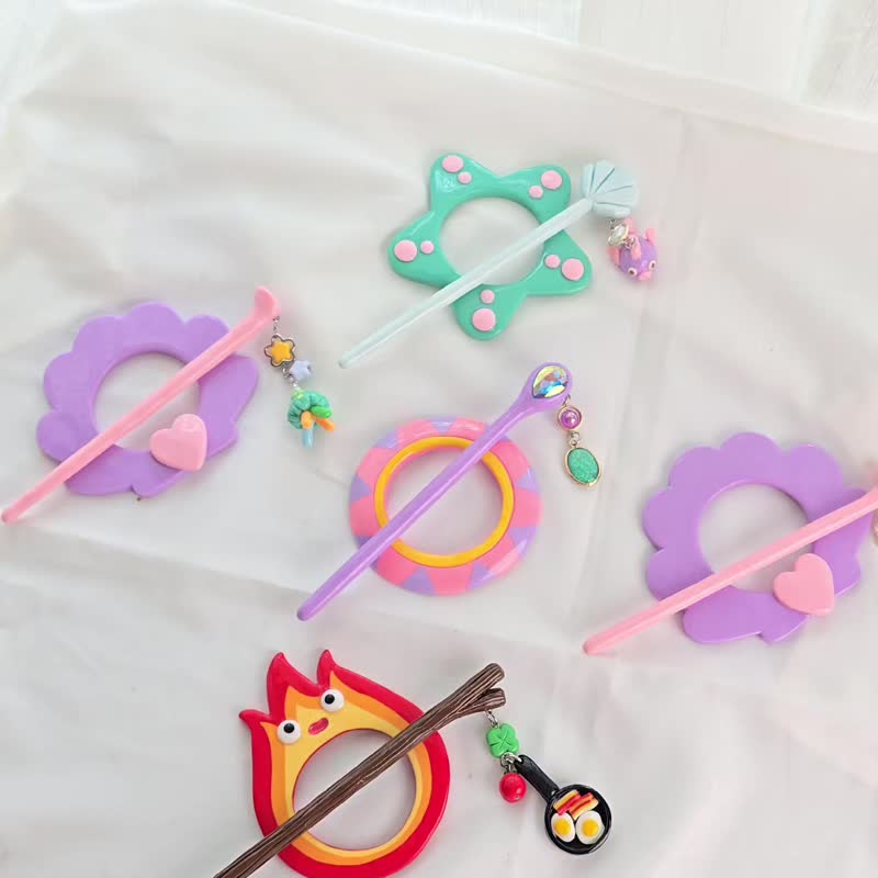 煤灰精灵发夹：吉卜力工作室风格 聚合物黏土发饰 - 发饰 - 其他材质 