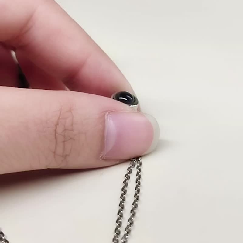 【定制化礼物】四叶草照片投影项链  幸运草相片颈链 圣诞节 生日 - 项链 - 不锈钢 多色