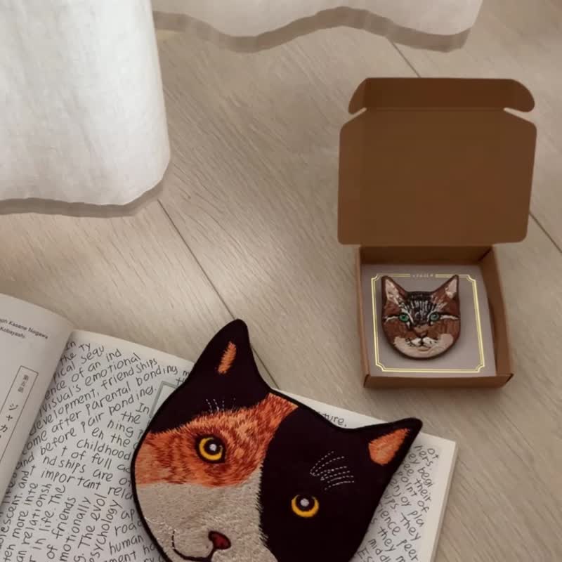 动物刺绣 卡套/零钱包/挂饰/-猫咪 - 其他 - 绣线 多色