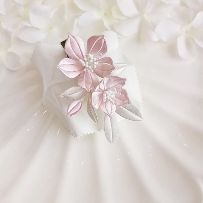 兰花定制胸针 - 发饰 - 丝．绢 粉红色