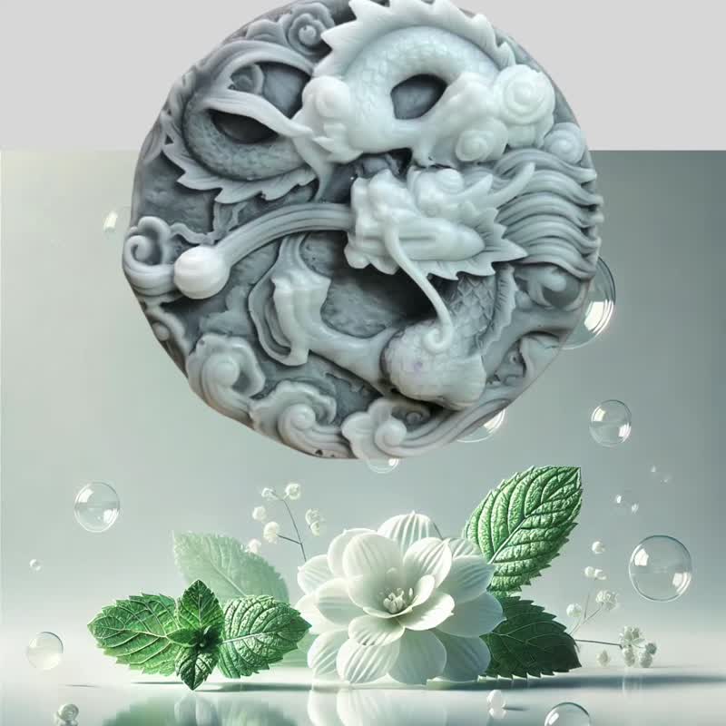 吉祥龙纹开运皂(一) 温和舒适 香氛宜人 古风龙纹设计增添好能量 - 肥皂/手工皂 - 其他材质 多色
