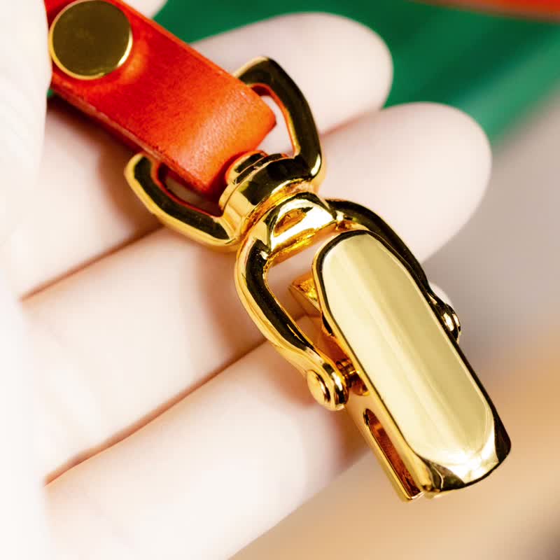 挂颈卡套/真皮/证件套/皮革钥匙圈/意大利牛皮 - 其他 - 真皮 蓝色