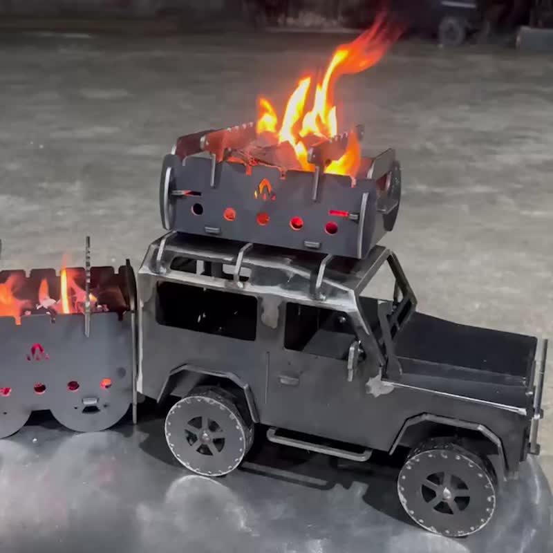 Defender90定制化烧烤炉 - 露营用品 - 其他金属 黑色