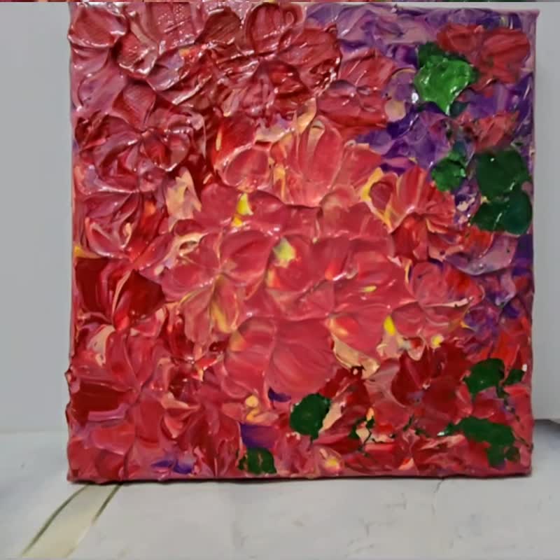 压克力画/丙烯艺术/原创手绘【热心盛开】20×20装饰挂画 - 摆饰 - 压克力 