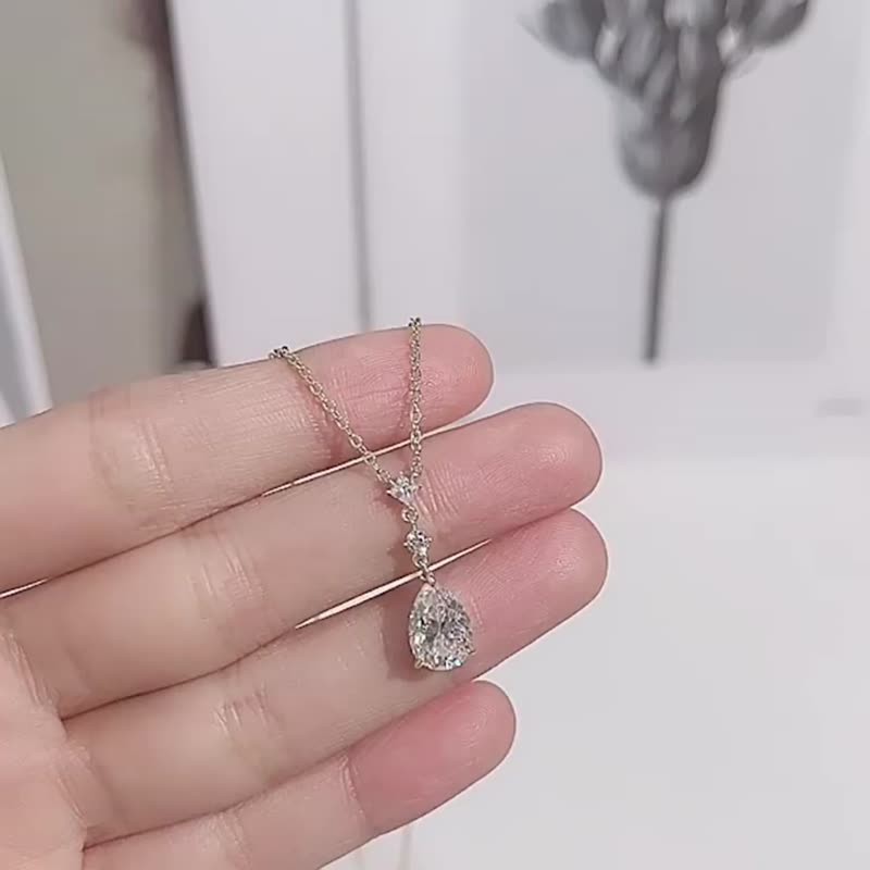 莫桑石 莫桑钻 2克拉海洋之心项链 台北门市 定制化订制白金 - 项链 - 其他材质 