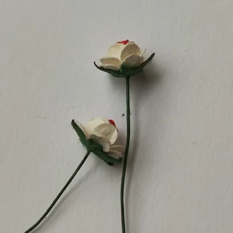 纸花，100 朵桑葚玫瑰，尺寸 0.8 厘米，红白色 2 色。 - 其他 - 纸 红色