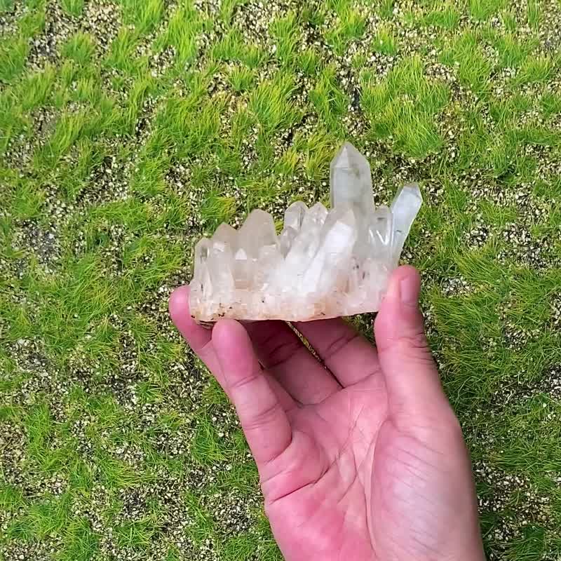 能量水晶-天然原矿能量白水晶簇  开运 可消磁晶石手链 快速出货 - 摆饰 - 水晶 白色