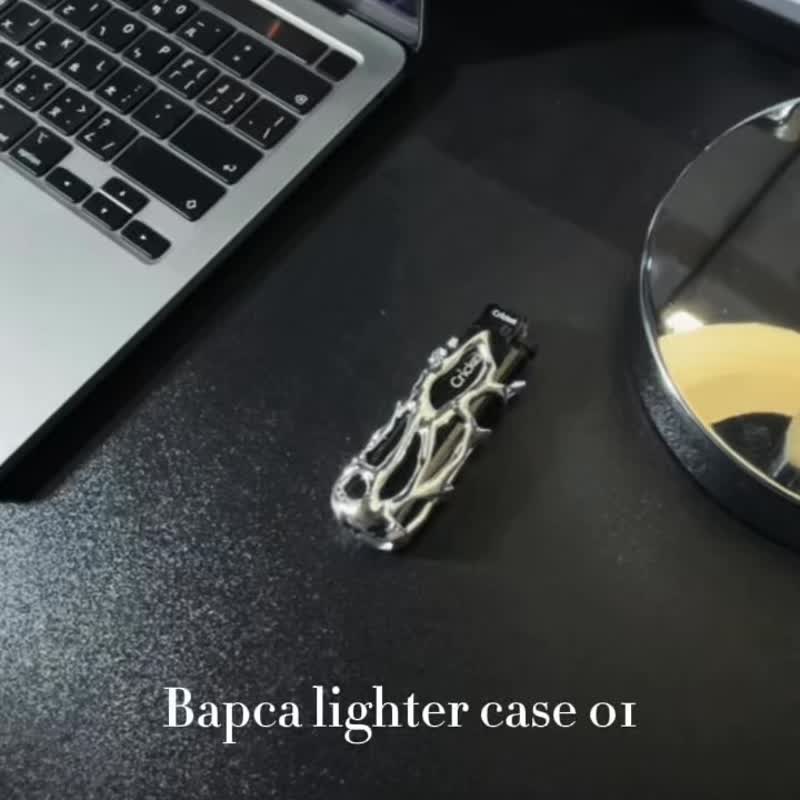 panq's 一般版打火机壳 Bapca Lighter Case 01 镀银 - 钥匙链/钥匙包 - 树脂 银色