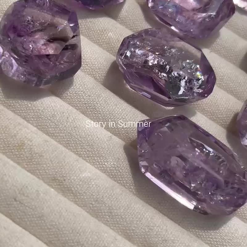华光-藏晶阁 | 珠宝级---紫水晶| 彩虹水晶随形 Amethyst | - 手链/手环 - 水晶 