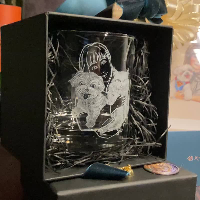 宠物写实雕刻　狗狗展示区 (熊熊) - 酒杯/酒器 - 玻璃 透明