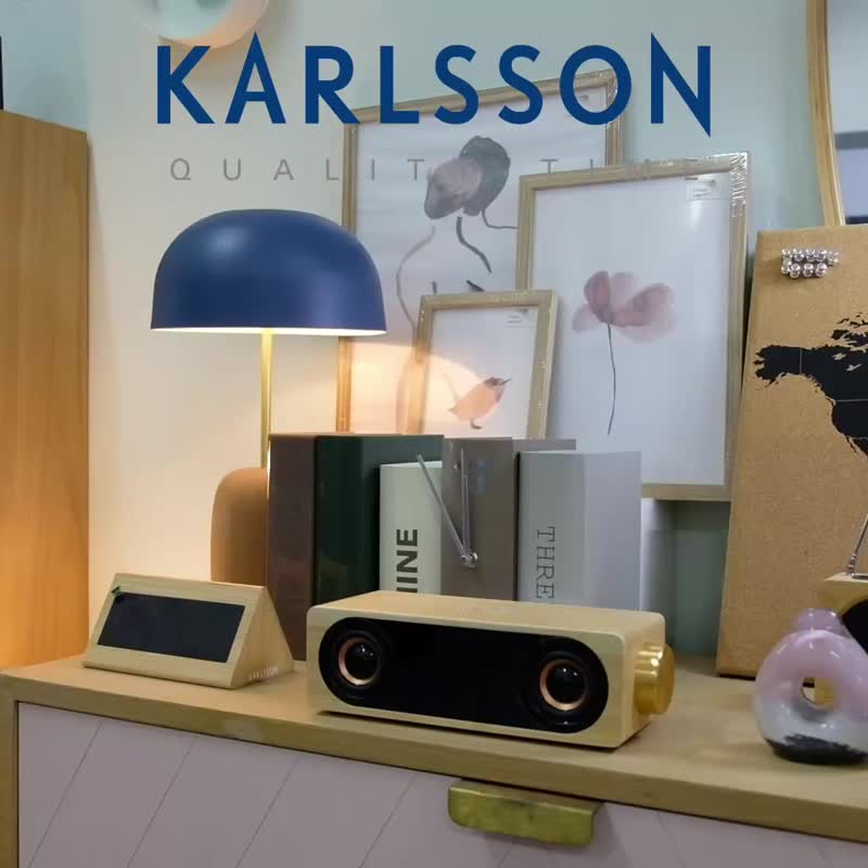 荷兰Karlsson, Classic BT 竹木纹LED显示屏音箱多功能时钟闹钟 - 时钟/闹钟 - 木头 咖啡色