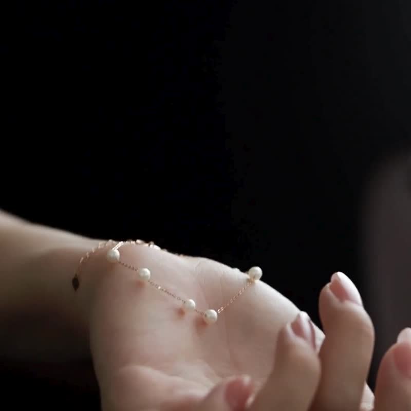 Akoya 满天星 18K金 手链 - 手链/手环 - 珍珠 