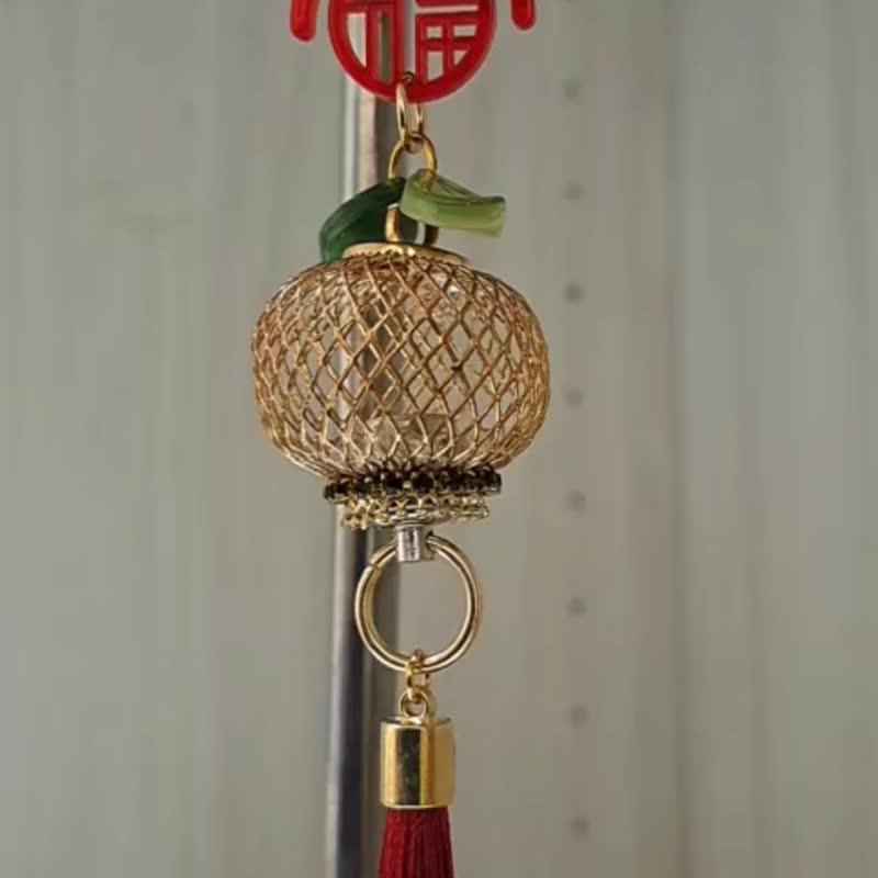 新春大吉【柿柿如意】~变色灯笼吊饰/包包挂饰(附包装盒) - 吊饰 - 其他金属 