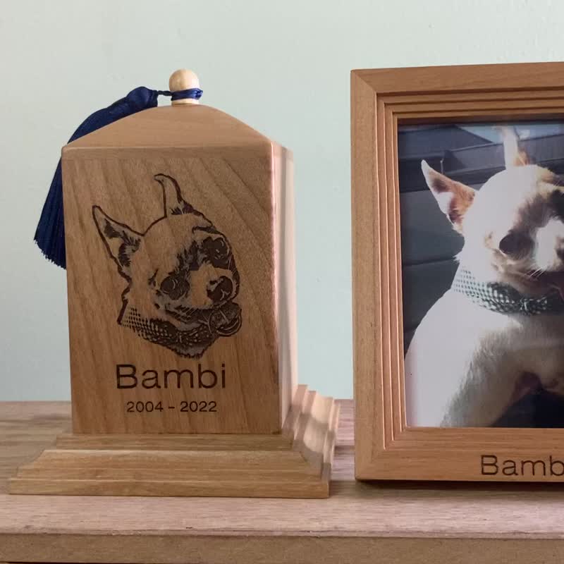 定制宠物骨灰盒, 宠物瓮, 狗瓮, 猫瓮,  宠物瓮 狗瓮,  猫瓮 - 其他 - 木头 金色