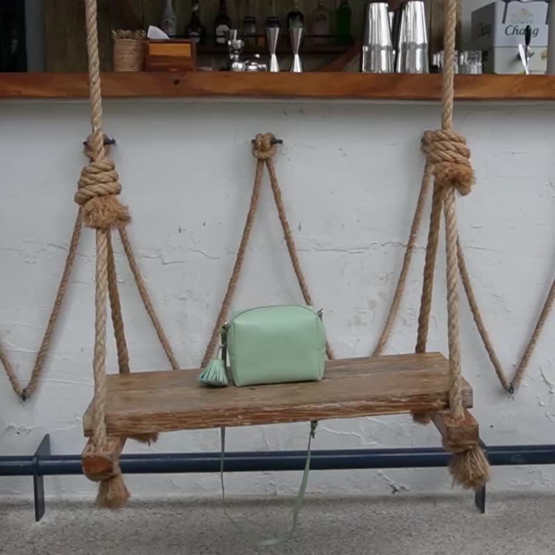 Semi Gamma crossbody bag - 手提包/手提袋 - 真皮 绿色