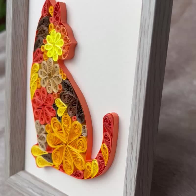 橘猫/桌上立画/小画框 - 摆饰 - 纸 