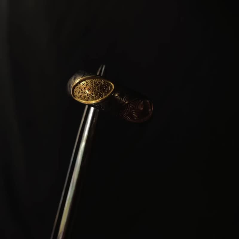 浮世绘之戒-黑金 - 戒指 - 银 