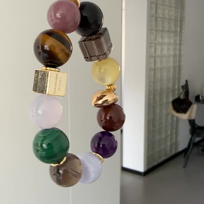 万华巡游 | 16mm水晶多宝艺术手串GraceLume原创设计 - 手链/手环 - 水晶 多色