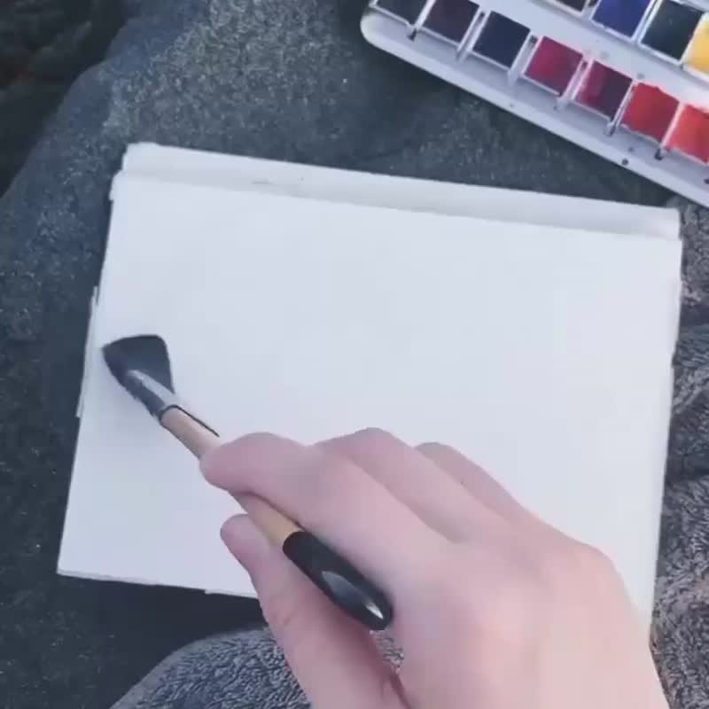 原稿 肌腱炎小姐 不打稿作画 海水正蓝 - 插画/绘画/写字 - 纸 蓝色