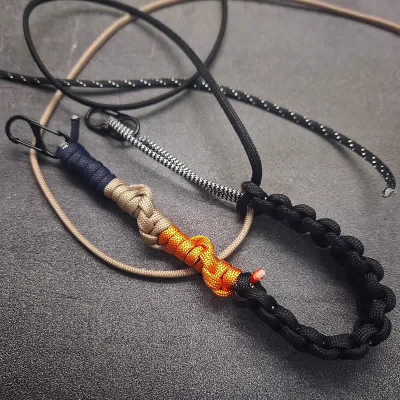 混搭 手机绳 腕绳 双勾 挂绳 macrame strap 挂片 编织 手作 伞绳 - 挂绳/吊绳 - 棉．麻 
