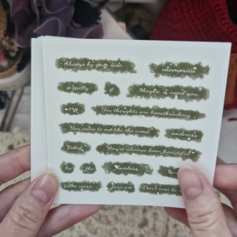 文字贴纸 B - 纸胶带 - 纸 白色