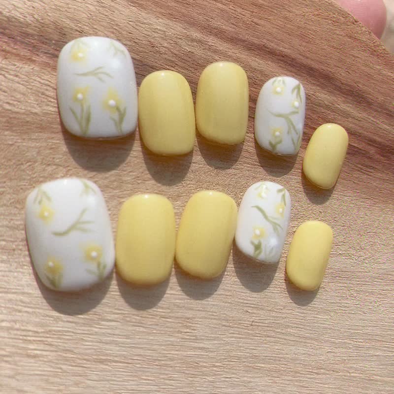 郁金香 可爱手工美甲 手绘穿戴甲 Nail arts/Press on nails - 其他 - 其他材质 