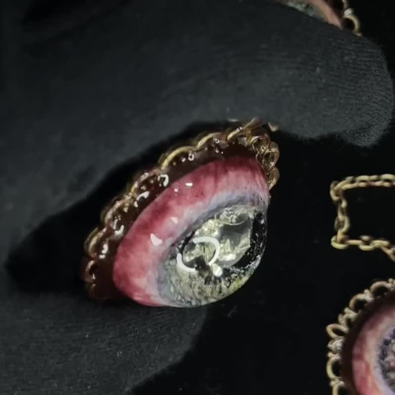 欧式复古矿石眼球项链胸针 - 项链 - 其他材质 