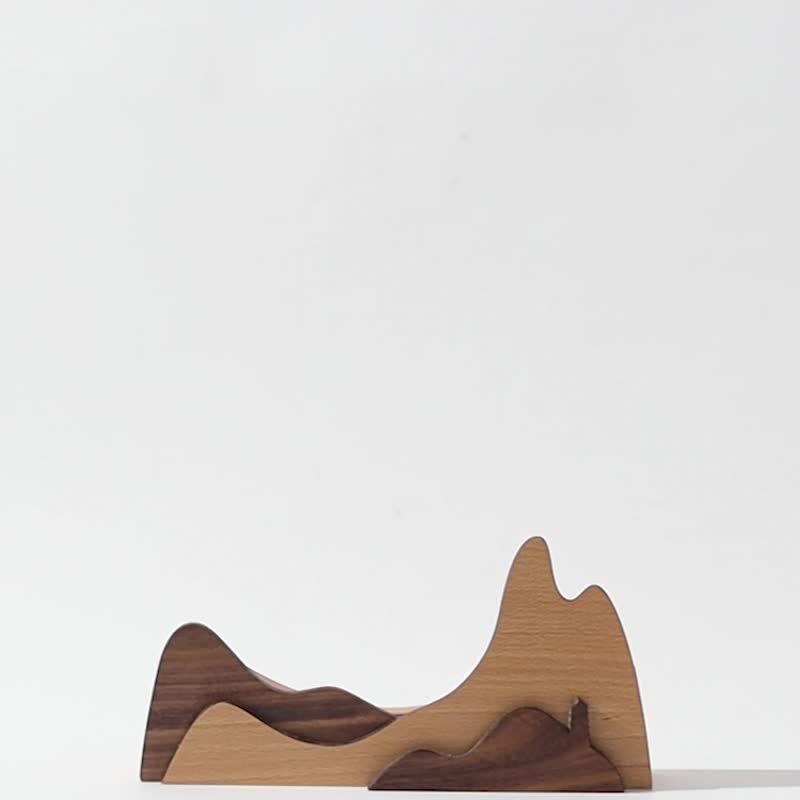 高山流水流沙画 中國古韻礼盒 室內擺設 家居装饰品 商務禮 - 摆饰 - 木头 