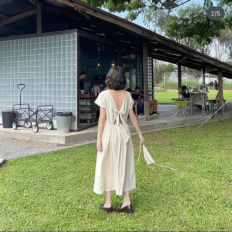 Summer Long dress - 洋装/连衣裙 - 棉．麻 