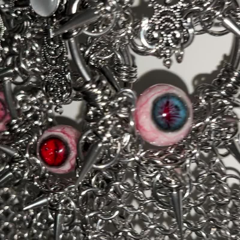 眼球尖刺短领带 - 领带/领带夹 - 其他材质 