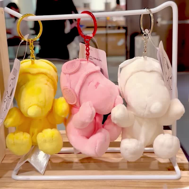 Snoopy马卡龙色史奴比钥匙圈吊饰-嫩黄 - 钥匙链/钥匙包 - 聚酯纤维 黄色