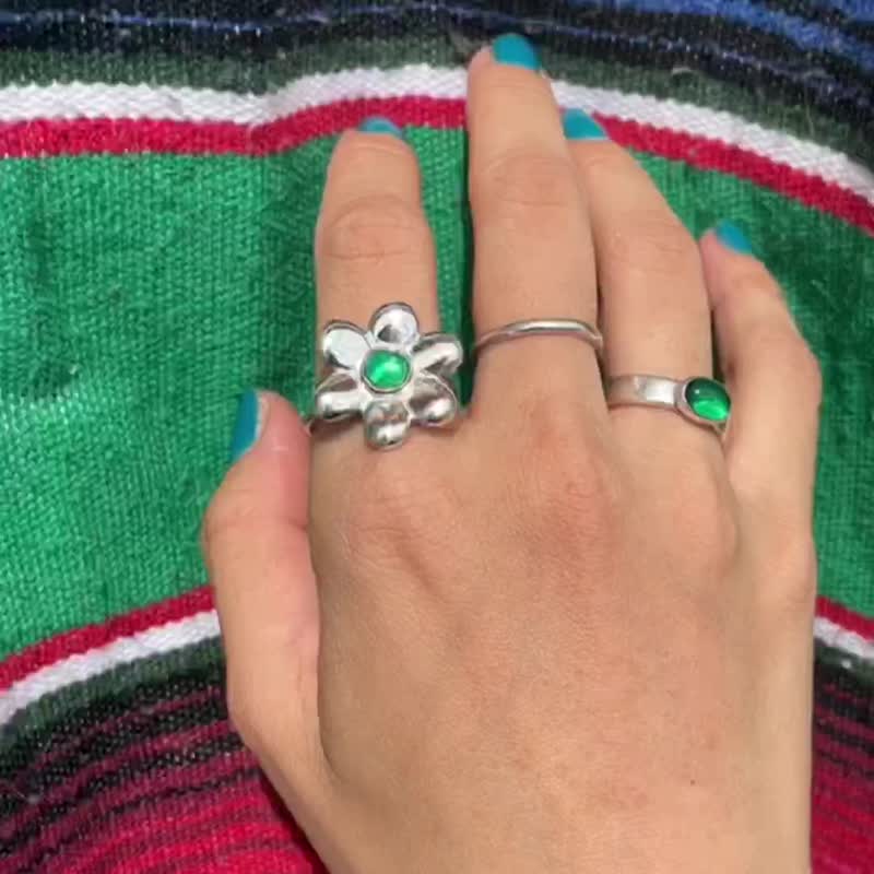 Lovely Ring/ 925纯银戒指/ 宝石戒指 - 戒指 - 其他金属 蓝色