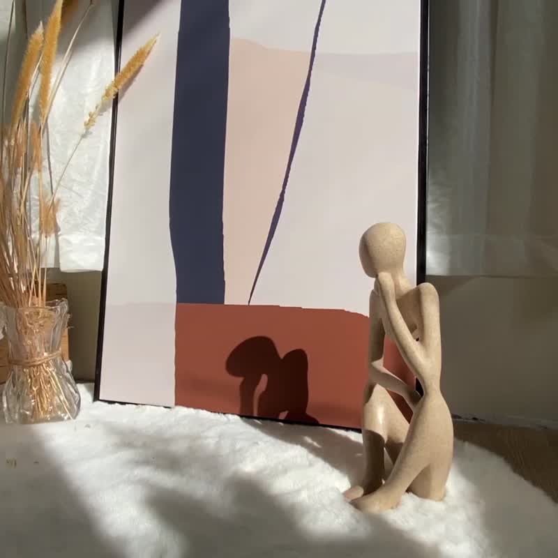 极简主义I - 几何抽象浅色深色挂画/侘寂风/居家摆设/森林系 - 海报/装饰画/版画 - 棉 多色