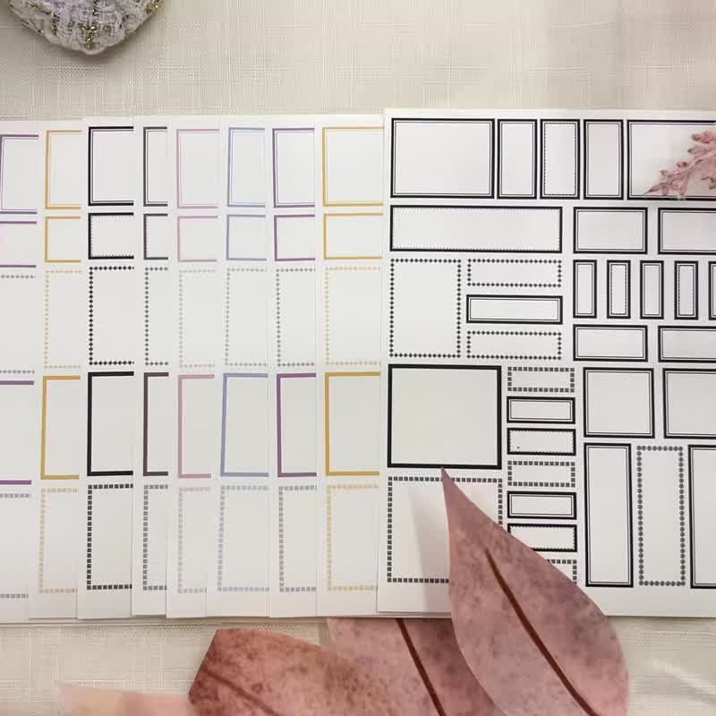 ToPeJournal - 6色基础方形标签纸贴纸 12枚入 - 贴纸 - 纸 