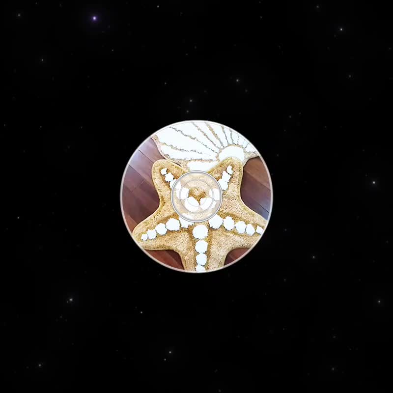 海星與貝殼型植絨浴墊套組 – 海岸風格浴室裝飾 - 地垫/地毯 - 聚酯纤维 卡其色