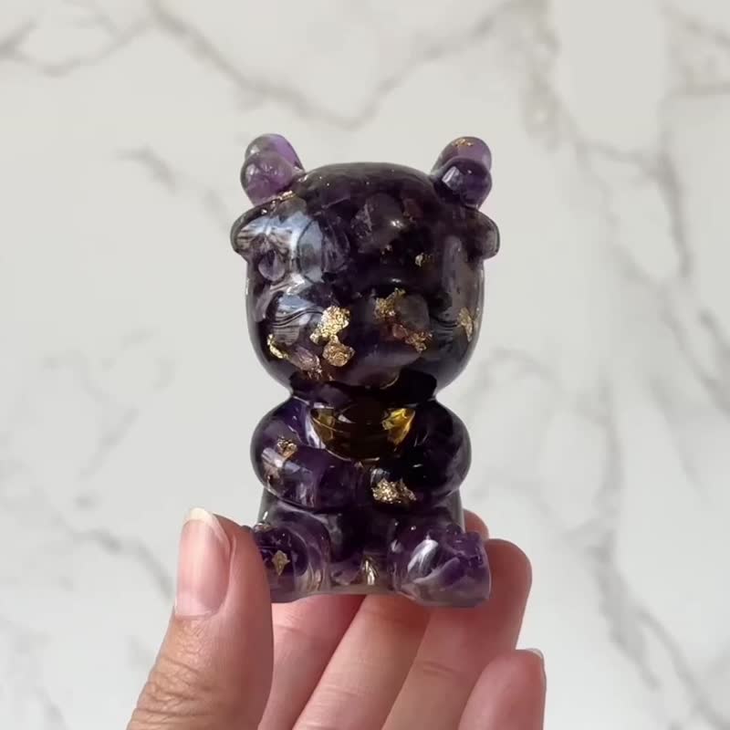 五行水晶龙 | 天然石 手作摆饰 | 母亲节礼物 - 摆饰 - 水晶 多色